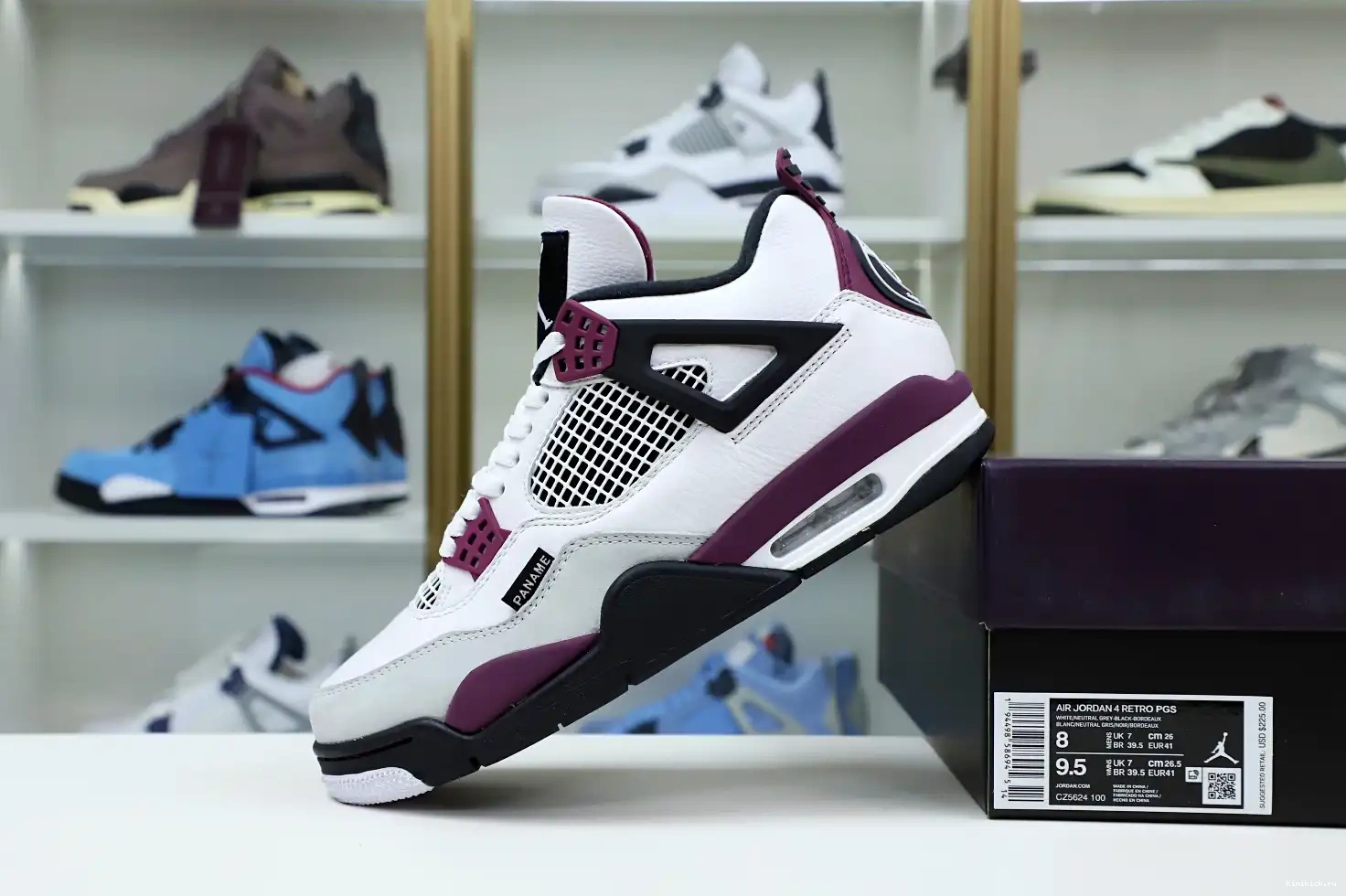 SAINT-GERMAIN JORDAN AIR 'BORDEAUX' JORDAN Kimikick PARIS AIR 4 X RETRO 0515